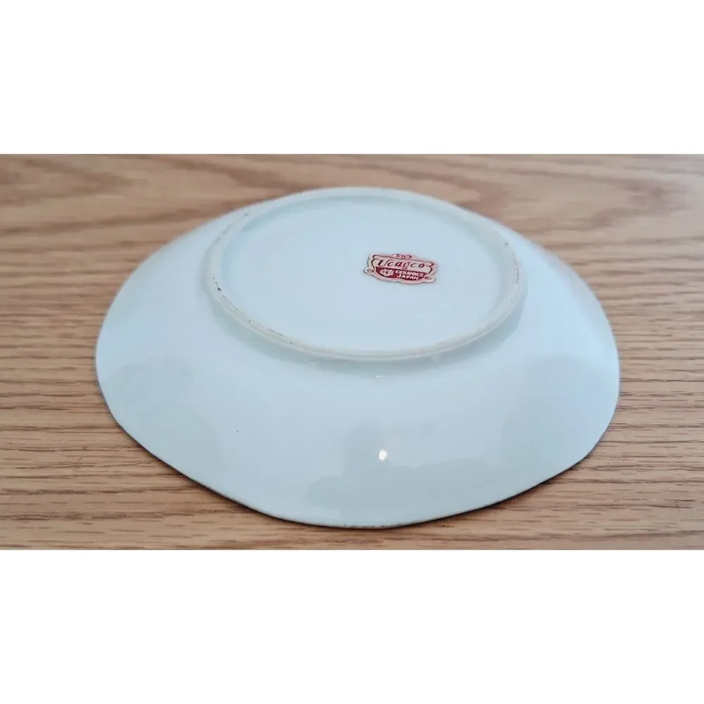 Ucagco China Replacement Saucer Blue Floral Gold Trim Vintage Japan Teacup Plate